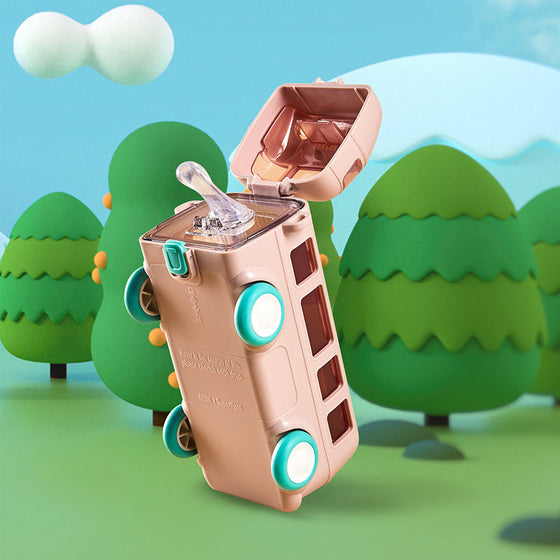 Bärbar vattenbehållare i bussform