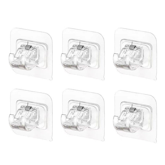 Transparent klämma för hängande stång