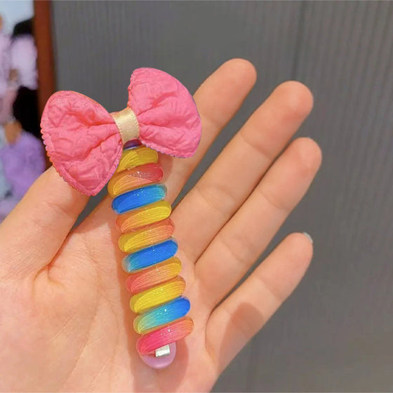 Färgglada telefontråds hårband för barn