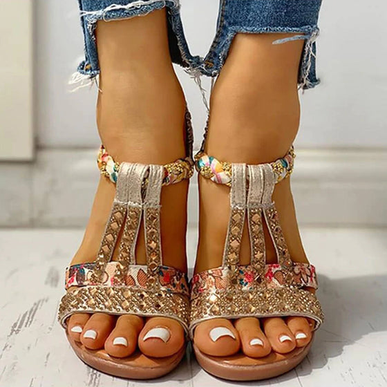 Lyxiga strandsandaler för damer