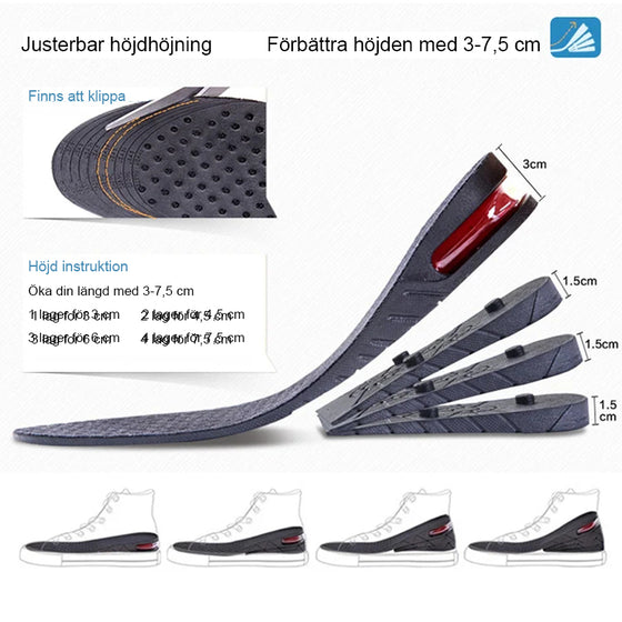 Avtagbar höjande innersula