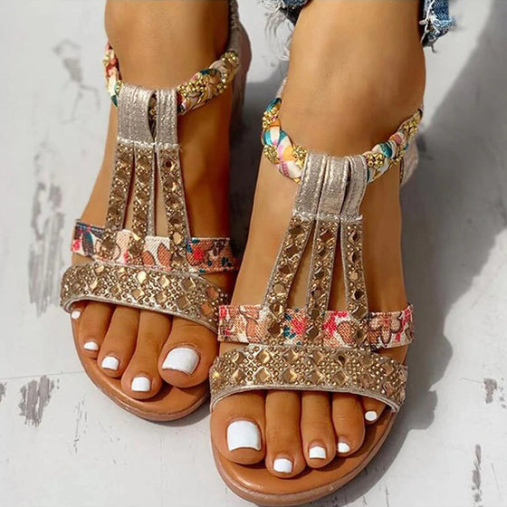 Lyxiga strandsandaler för damer