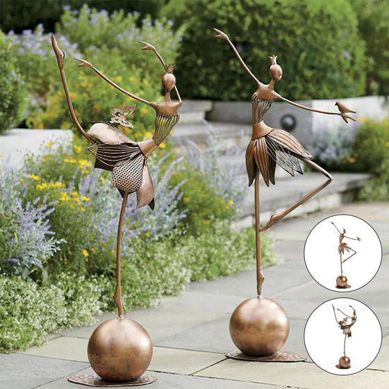 Förtrollande dansande trädgårdsflicka