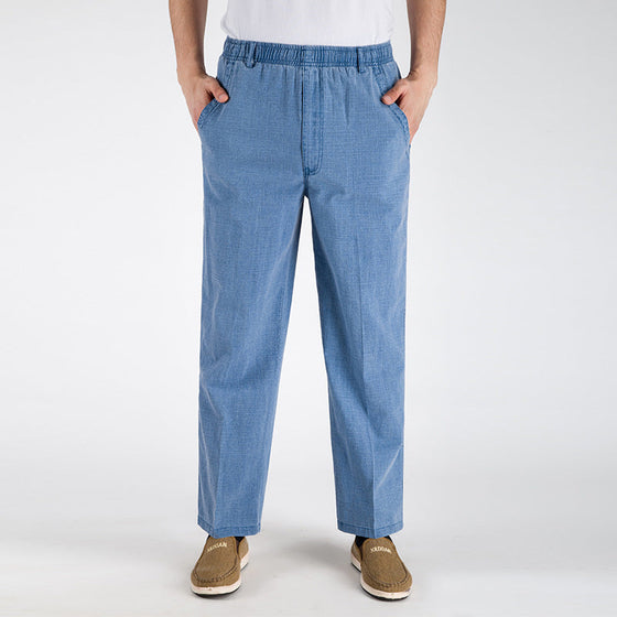 Lösa raka herrar andningsbar vardagsbyxor