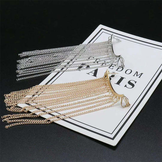 Tofsörhängen med klämma för vänster öra(1st)