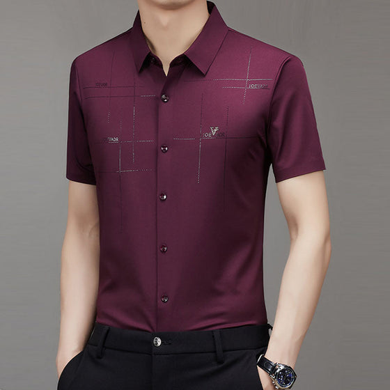 Kortärmad affärsskjorta för män