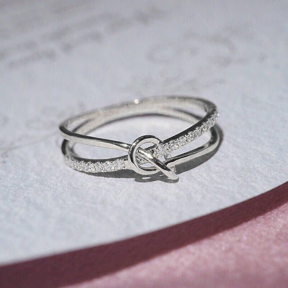 Mor & dotter Double Band Knot Ring