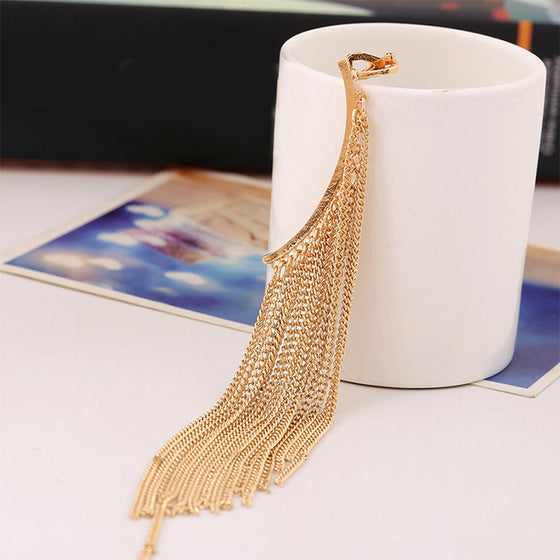 Tofsörhängen med klämma för vänster öra(1st)