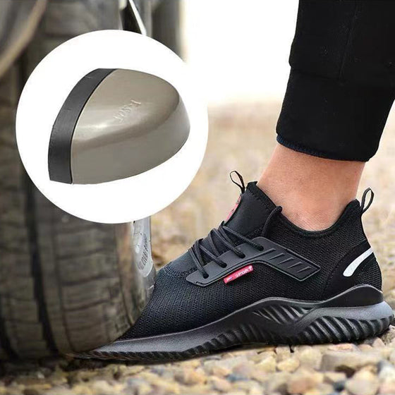 Svarta arbetsskor, anti-krossande skyddsskor