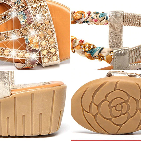 Lyxiga strandsandaler för damer