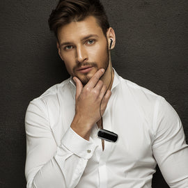 Bluetooth-headset med krag-clip