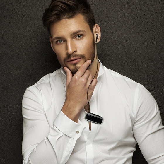 Bluetooth-headset med krag-clip