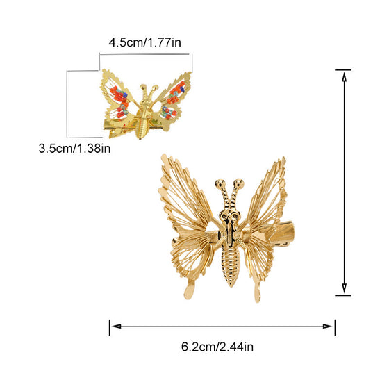 Rörlig fjäril hårnål metall håraccessoarer
