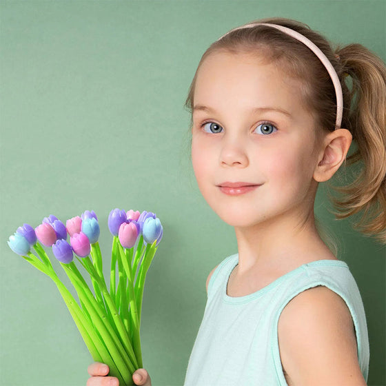 Kulspetspennor med färgskiftande tulpan