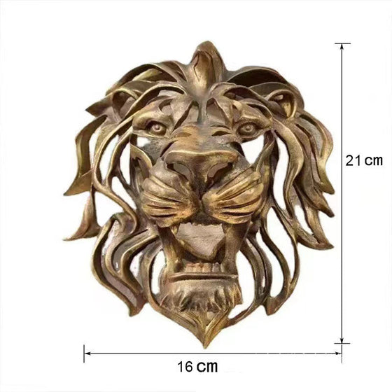 Lion Head Wall Mounted Art