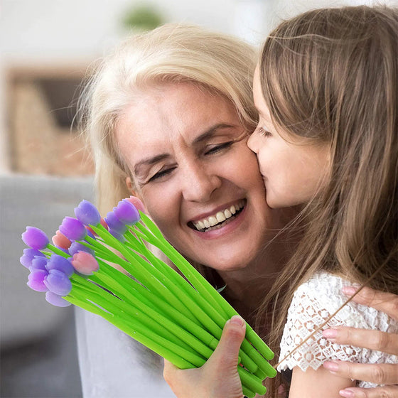 Kulspetspennor med färgskiftande tulpan