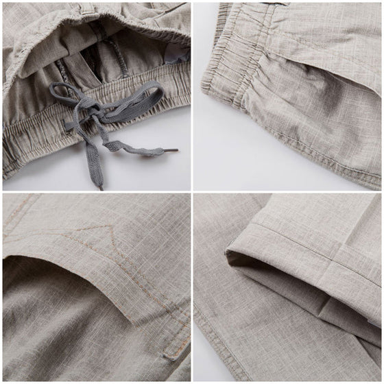 Lösa raka herrar andningsbar vardagsbyxor