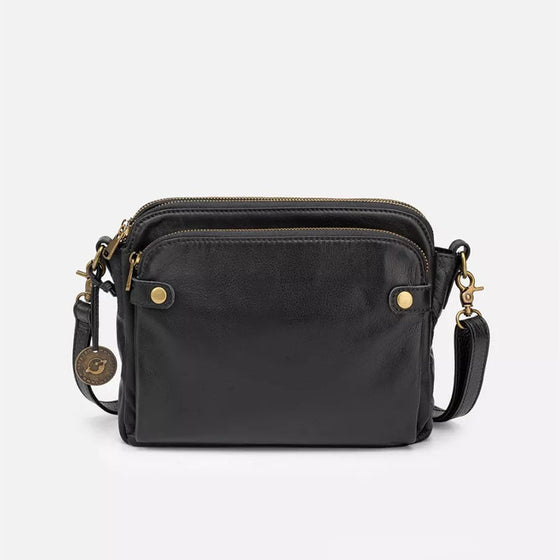 Crossbody-axel i tre läder lager