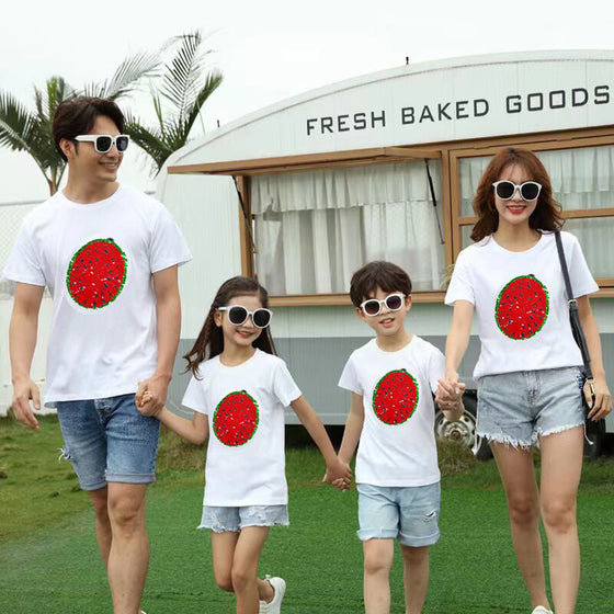 2022 ny vattenmelon t-shirt med föränderliga paljetter