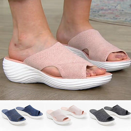 Platt botten casual beach damtofflor