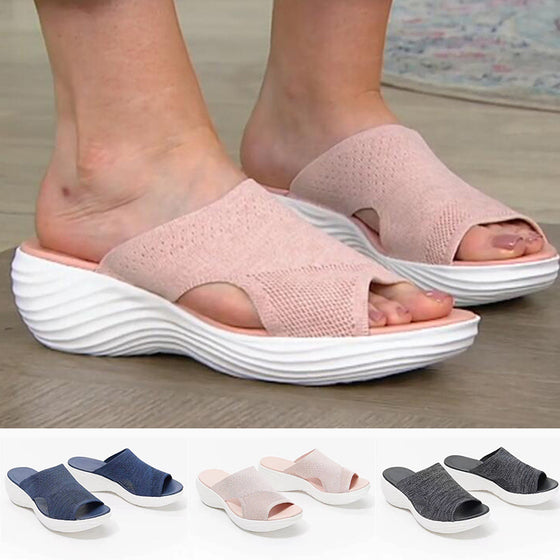 Platt botten casual beach damtofflor