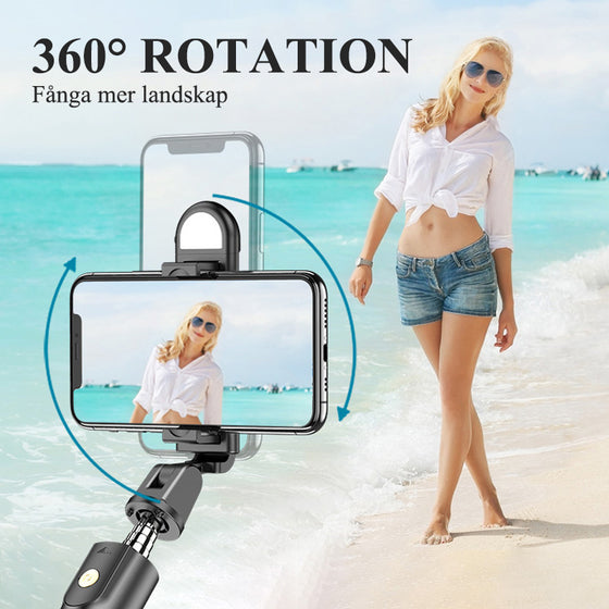 Bluetooth-fjärrkontroll Selfie Stick-stativ
