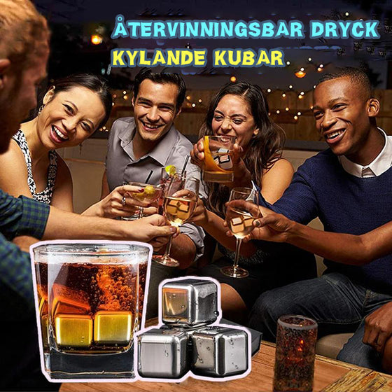 Återvinningsbara dryck kylkuber