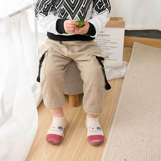 Söta djur - halkfria babystrumpor