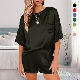 T-shirt och shorts pyjamas tvådelad set