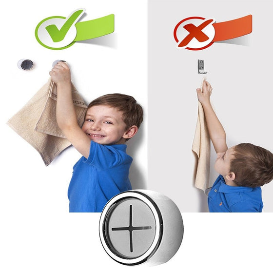 Kreative väggmonterad självhäftande handduksställ utan spik