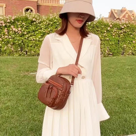 Axelväska i mjukt läder