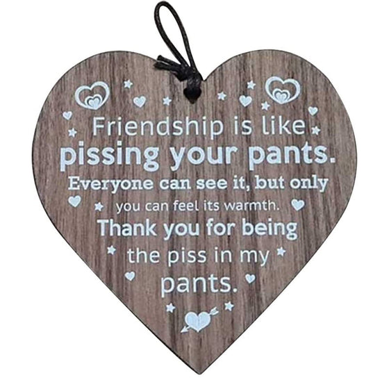 Vänskapdekorationer för julgran i trä