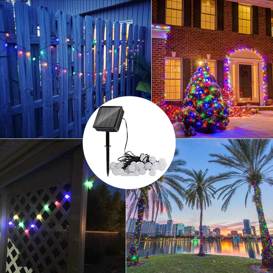 Solcellsdrivna lampor med kristallkulor