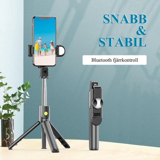 Bluetooth-fjärrkontroll Selfie Stick-stativ