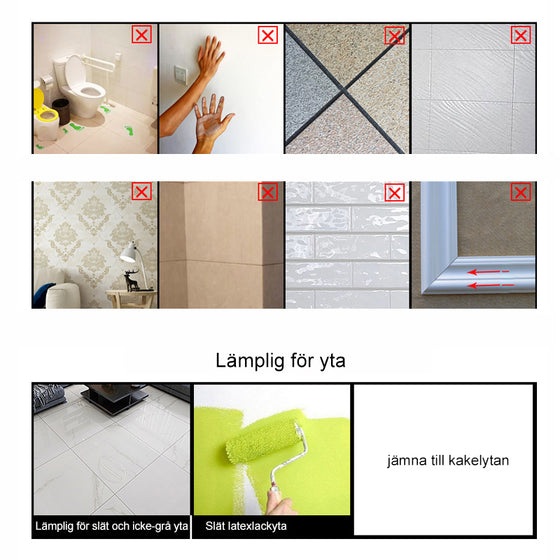 Vacker sömklistermärke för kakeltak