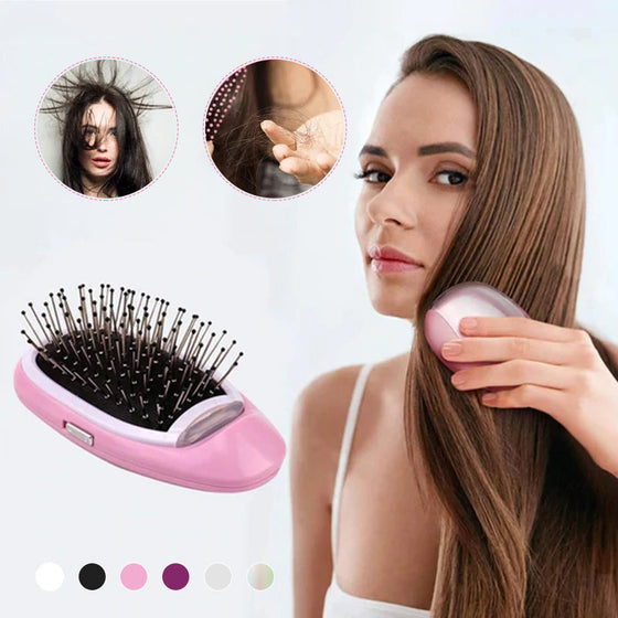 Bärbar hårkam i negativ järn