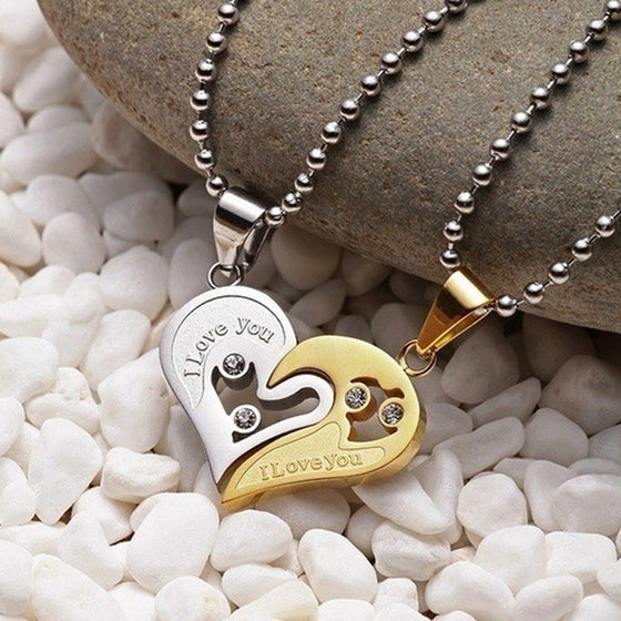 Kärlek pussel par halsband