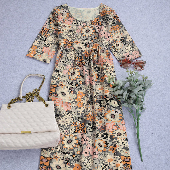 Midikjol med lös ficka