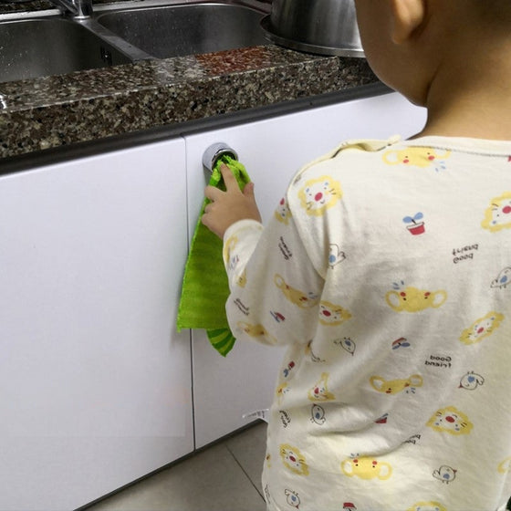 Kreative väggmonterad självhäftande handduksställ utan spik