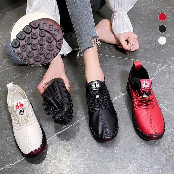 Mjuka skor med rund tå