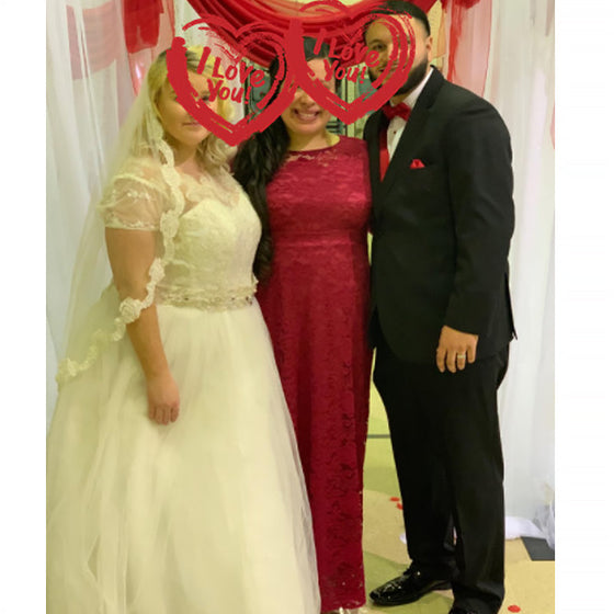 Plus size spetsklänning för kvinnor