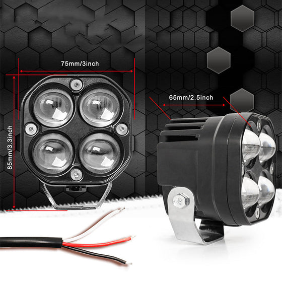Fyrkantig dubbelfärgad bilstrålkastare