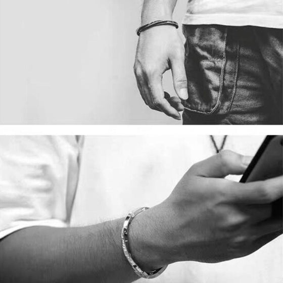 Par Stål Armband Modell i Titan