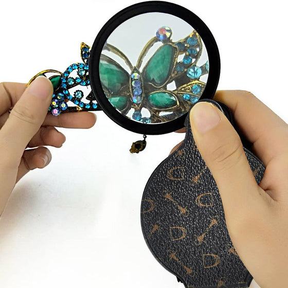 Nytt läderfodral med fällbart förstoringsglas