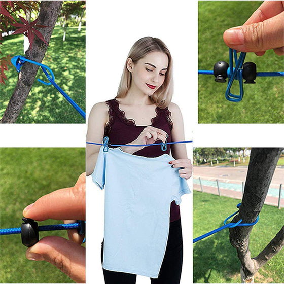 Stretch utomhus klädlina