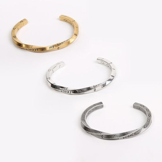 Par Stål Armband Modell i Titan