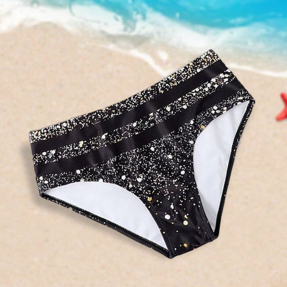 Bikini med glittrande tryck