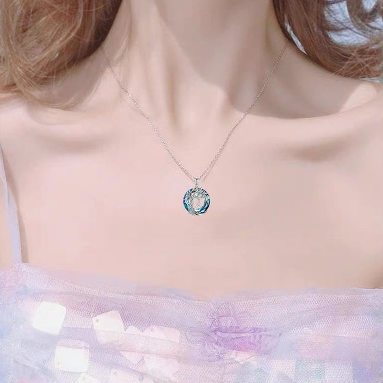 Kristall livets träd halsband