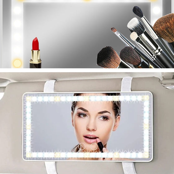 LED sminkspegel för bil