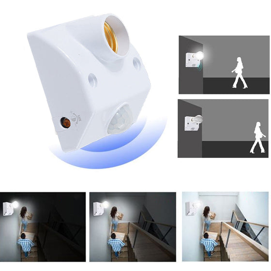 Lamphållare med rörelsesensorbrytare